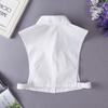 Mens M/L Size Fake Collar for Womens Solid Color White Formal Suits Half Shirt Detachable Collar Business Blouse False Collar
