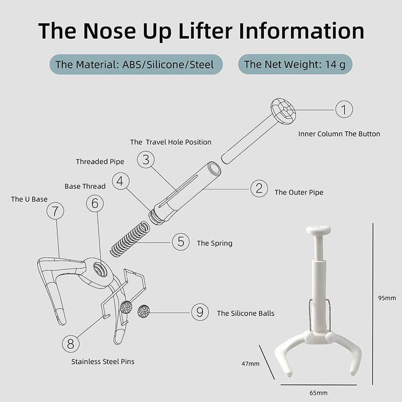 Nose Corrector Facial Nose Up Lifting Shaping Bridge Straightening Beauty Slimmer Device Soft Silicone Orthotic Nose Slimmer
