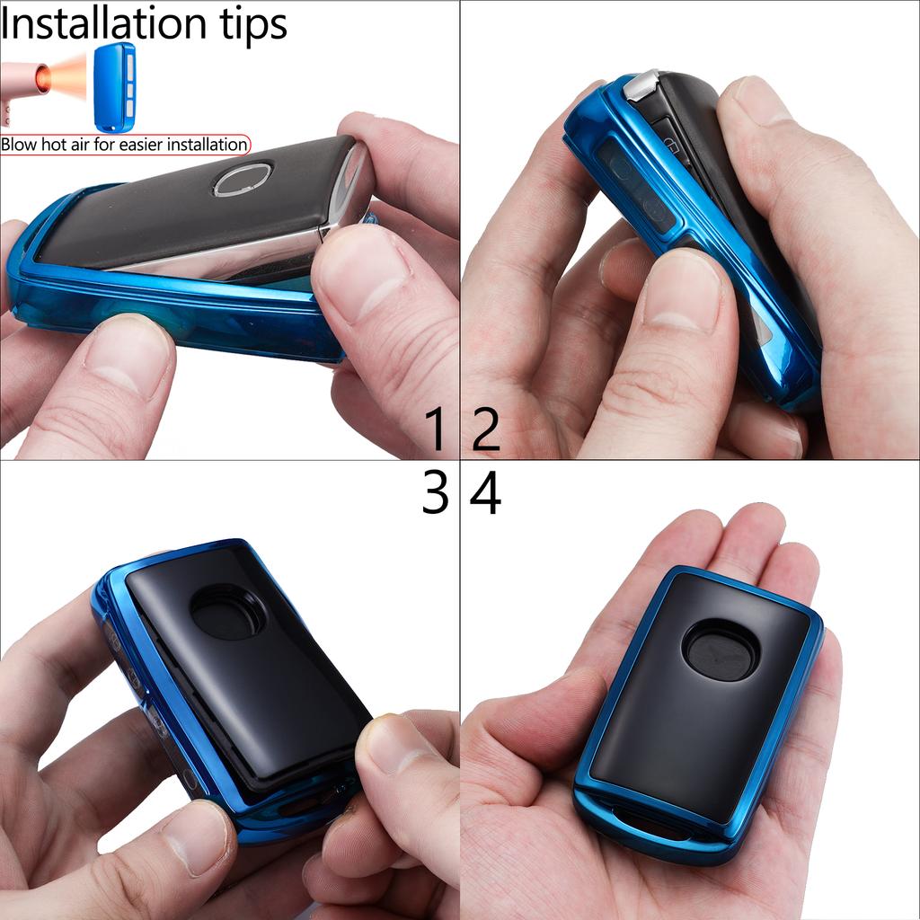 Key Fob Cover Soft Key Case Holder for Mazda 2026 CX-5 CX-30 CX-50 CX70 CX90 3 6 CX-9 MX-5 Miata 3/4 Button Car Key
