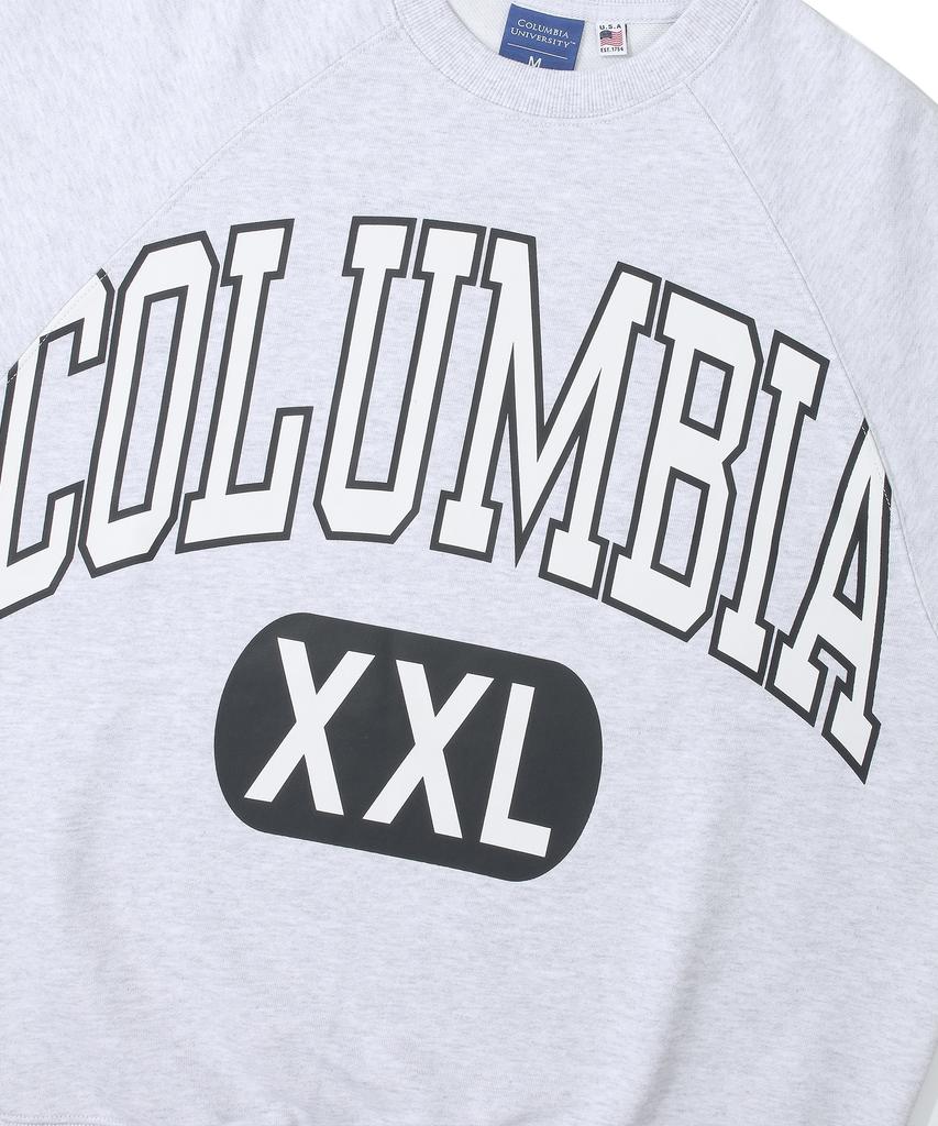 COLUMBIA UNIVERSITY Cut Xxl Logo Over-Fit Terry Sweatshirts Light M Grey