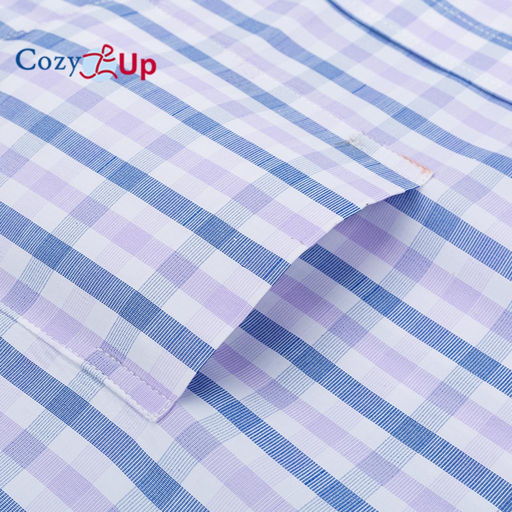 Útulná pánská tenká kostkovaná košile s krátkým rukávem Business ležérní košile