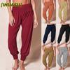 Damenmode Lässige einfarbige bedruckte Hosen & Capris Internationales Design