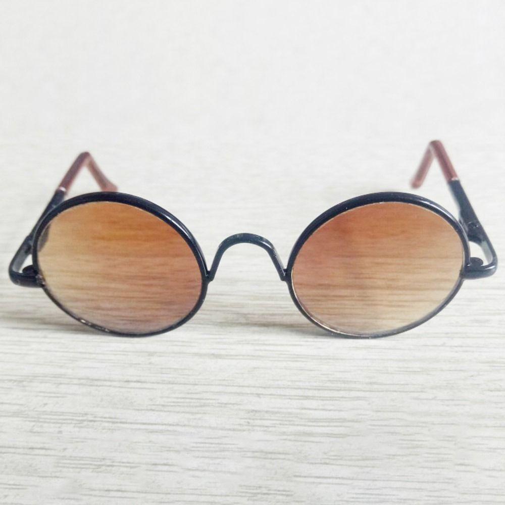 1/31/4 BJD Mini Plush Doll Plush Doll Eyeglasses For 15~20cm Dolls Cute Round Frame Glasses Clothes