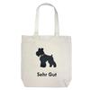 Sehr Gut Canvas Tote Bag with a Simple and Cute Dog Schnauzer Perfect for and Features A4 Interior Zippered Exterior and Large Design. Commuting,