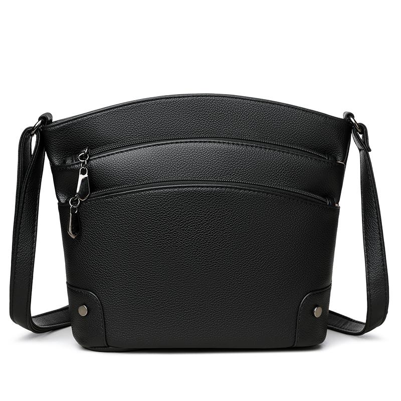 Fashion soft leather retro women's bag new Korean version shoulder bag casual fashion messenger women's bag