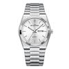 Men's watch, double calendar, thin butterfly buckle, steel belt, quartz men's watch