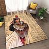 1PC Ancient Egyptian Murals Printed Carpet for Living Room Bedroom Bedside Bathroom Floor Mat Area Rugged Sofa Mat Home Decor