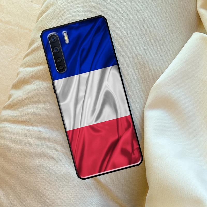 France Flag Case For Oppo A60 A80 A40 A15 A16 A17 A57 A94 A74 A54 A76 A96 A18 A38 A58 A78 A98 A6 A5 Pro