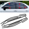 Chrome Delete Window Trim for 18-24 Toyota Camry Blackout Overlay - Gloss Black