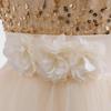 2024 Girls' Sequin Long Sleeve Evening Dress for Catwalk and Events