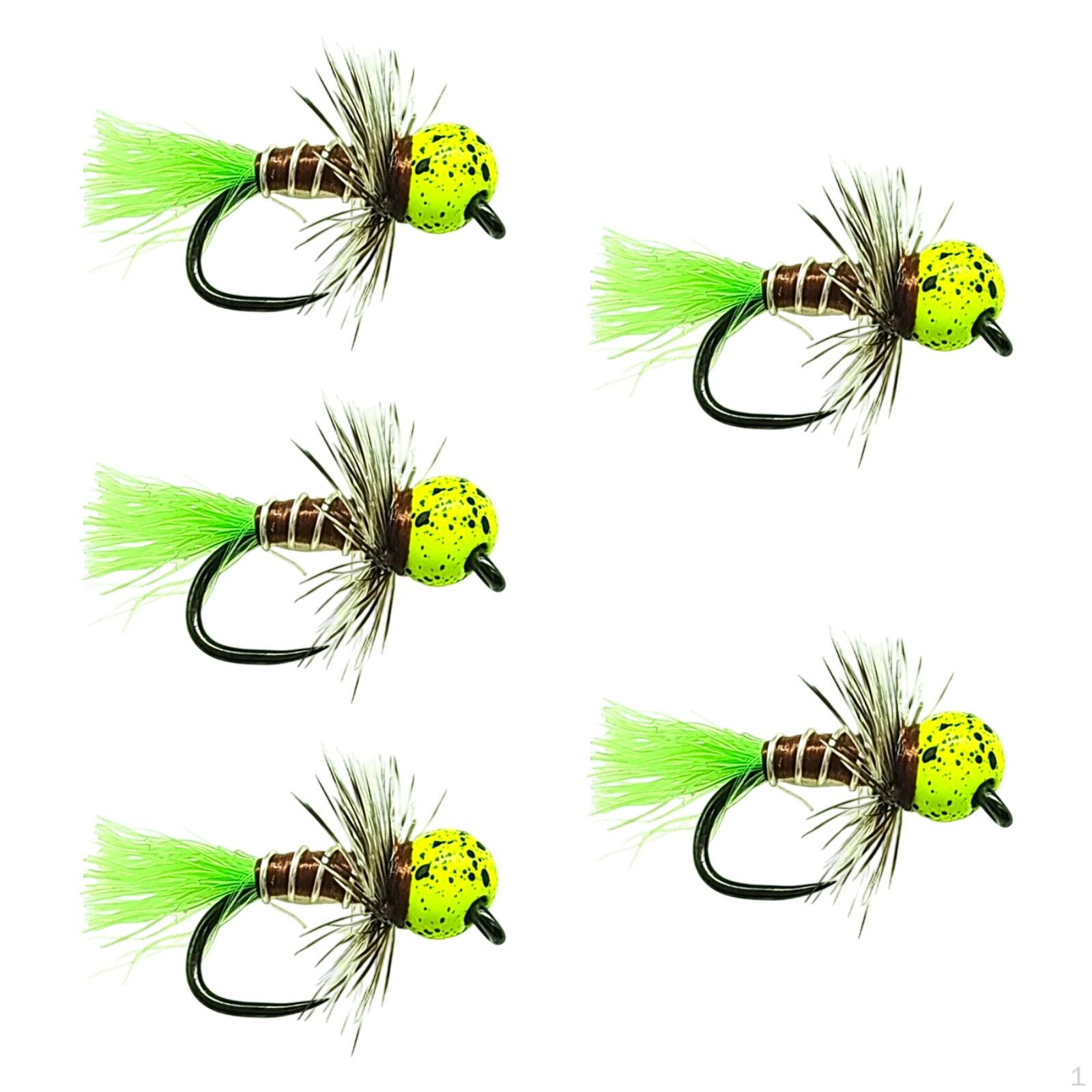 

5 единиц JIG из вольфрама для ловли нахлыстом, ловли форели на нимфу жёлтый