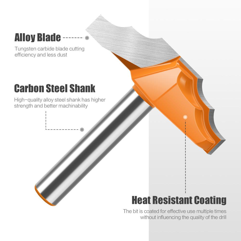 6 Handle 1/4 Handle Double R Flower Thread Knife Thin Door Panel Knife Cabinet Door Panel Knife Trimming Machine Milling Cutter Cabinet Door Cutter