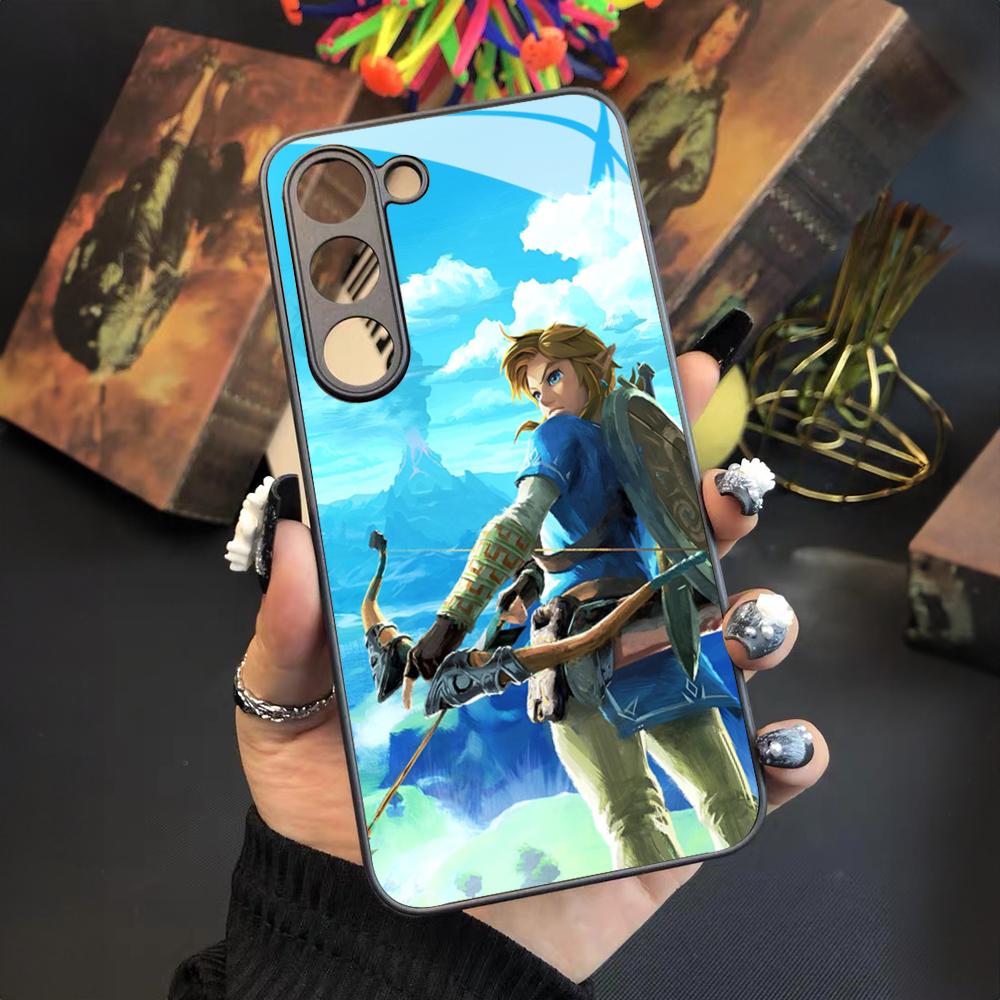 Cartoon Anime Game Z-Zelda Phone Case for Samsung Galaxy S24 S23 S22 S21 S20 A24 A34 A54 A53 Note20 M54 Fe Ultra Plus Glass