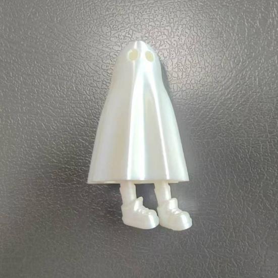 3D Printed Halloween Ghost Figurine Spooky Ghost Statue Movable Joints Ghost Fidget Toy