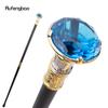 Blauer Diamant Goldener Weißer Gehstock Modischer Dekorativer Gehstock Gentleman Eleganter Cosplay Gehstock Knauf Crosier 90cm