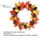 Autumn Theme Party Supplies Thanksgiving Day Wall Sticker, Pumpkin/Pinecone/Leaf Print Garland Shape Waterproof PVC Fall Window Clings Decal,