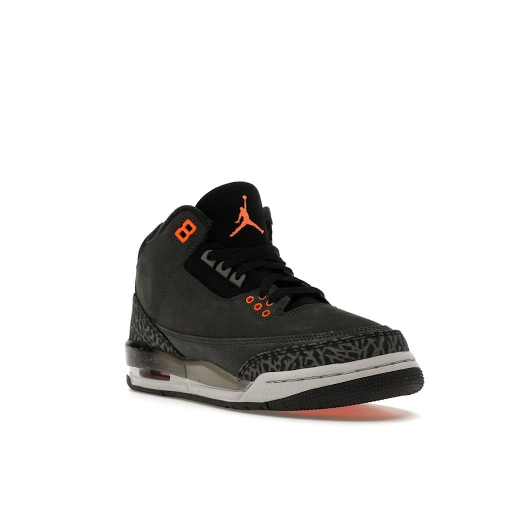 Air Jordan 3 Retro GS Fear 2023 Buty Dziecięce Szary Nocny-Stadionowy Totalny-Pomarańczowy DM0967-080