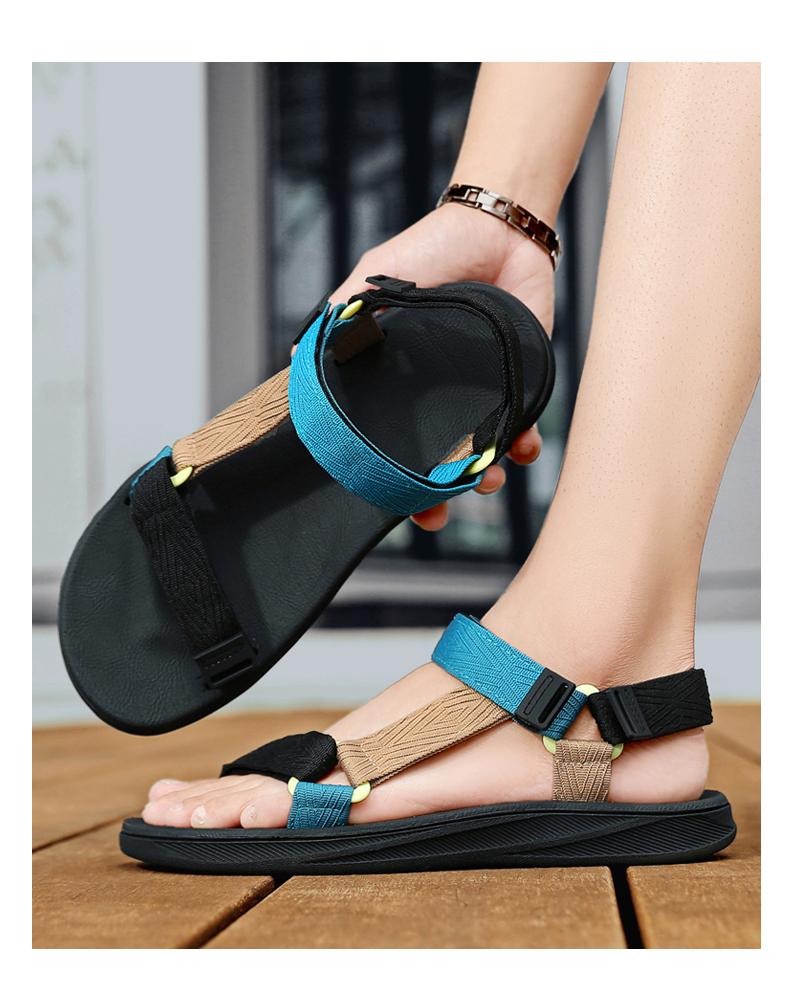 Man Arch Support Yoga Mat Insole Gladiator Open Beach Slippers Antiskid Durable Flat Men Shoe Summer Outdoor Wadable Sandals