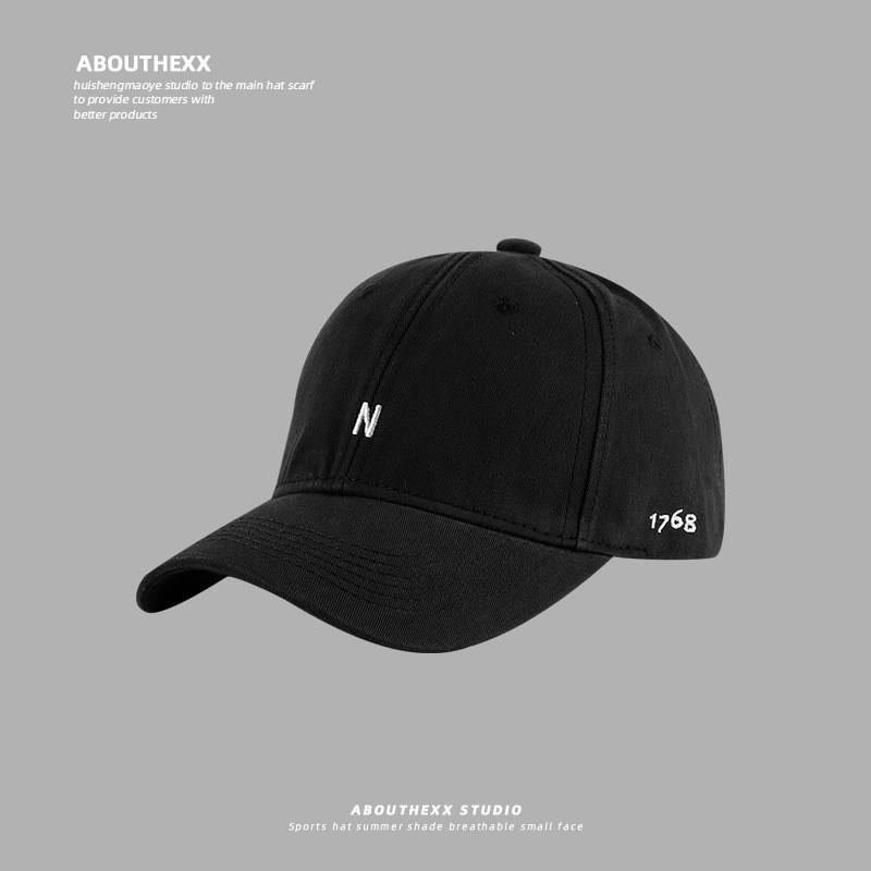 

Cotton Baseball Cap With Embroidered Letters For Casual Summer Sun Protection чёрный