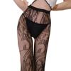 Retro Tattoo Lace Fishnet Stockings: Women's Sexy Totem Design Mesh Pantyhose