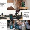 Portable Waterproof Bluetooth Speaker with High-Quality Sound, Colorful Lights, Ideal for Outdoor Parties.