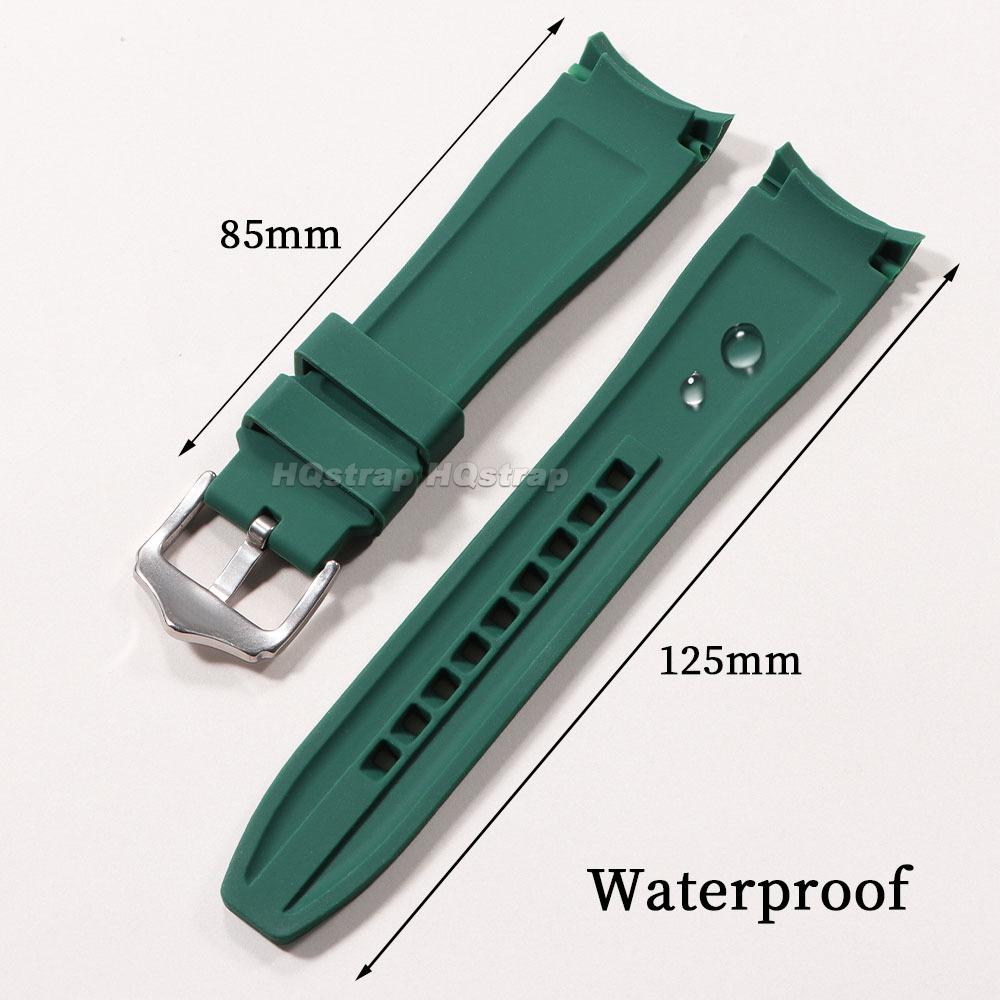 20mm 22mm Soft Silicone Strap for Swatch for Omega MoonSwatch Waterproof Watchband High Quality Curved End Rubber Watch Bracelet
