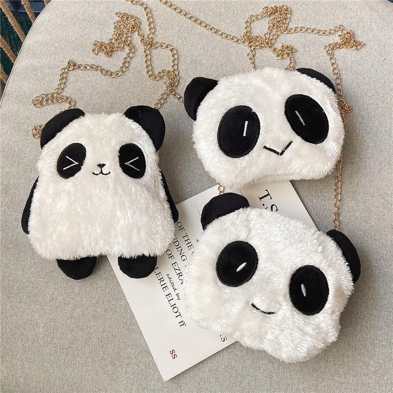Adorable Panda Plush Shoulder Bag For Women Fashionable Korean Inspired Cute Design