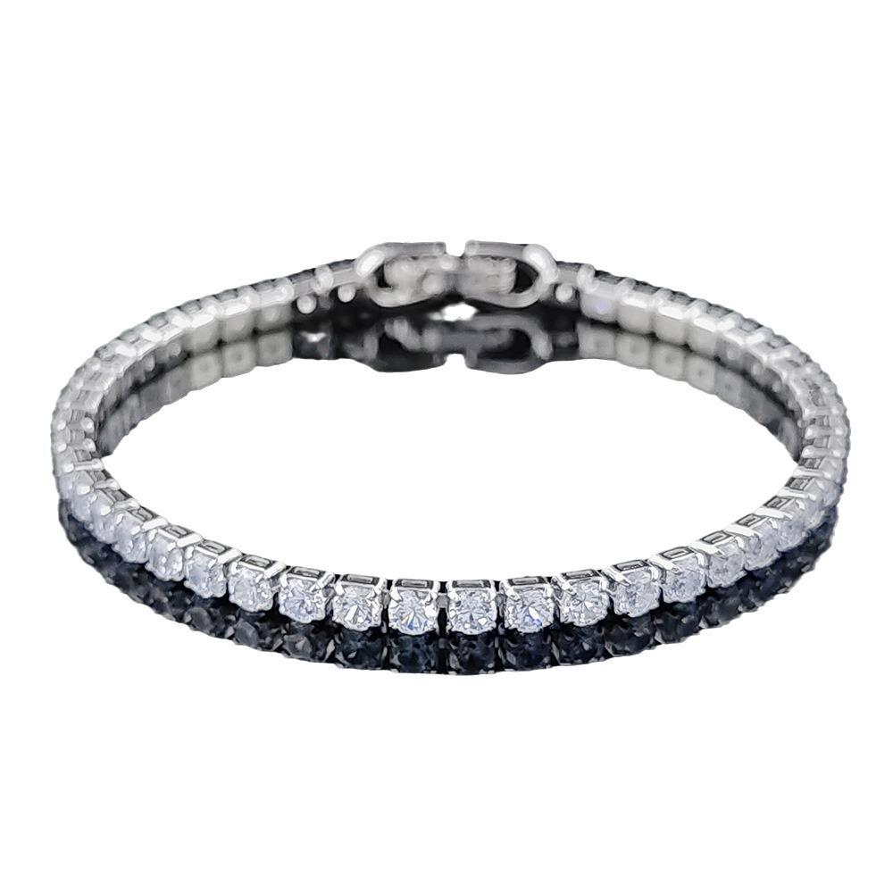 Women's Gold-Plated Zircon Tennis Bracelet - Full Diamond Design, Model S5650