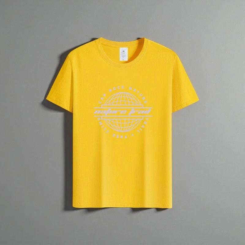 Letní Nové Unisex Všestranné Tričko z Čisté Bavlny Módní Ležérní Top s Kulatým Výstřihem Prodyšné Volného Střihu Tričko s Krátkým Rukávem s Potiskem