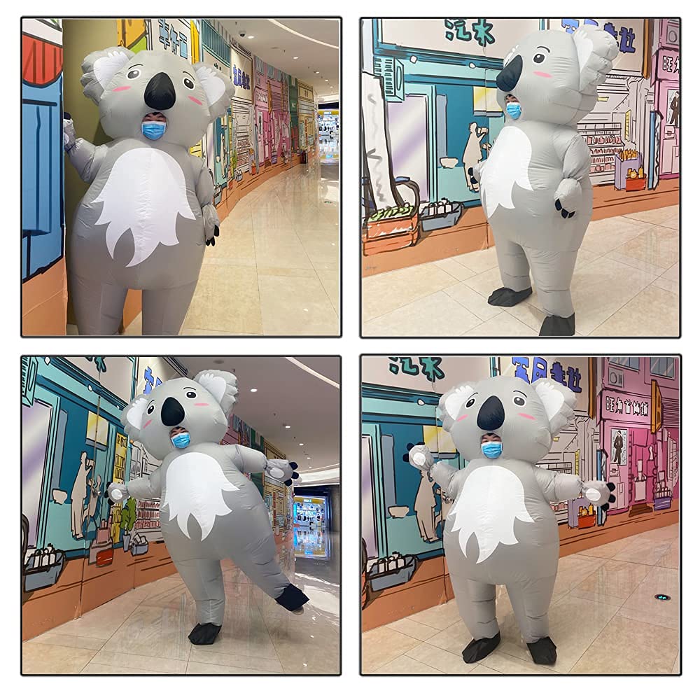 Bohuiteng Koala Cosplay Kigurumi Animal Monster Inflatable Costume Perfect for School Theater and Parties Costume, Set, Air-Filled, Christmas,