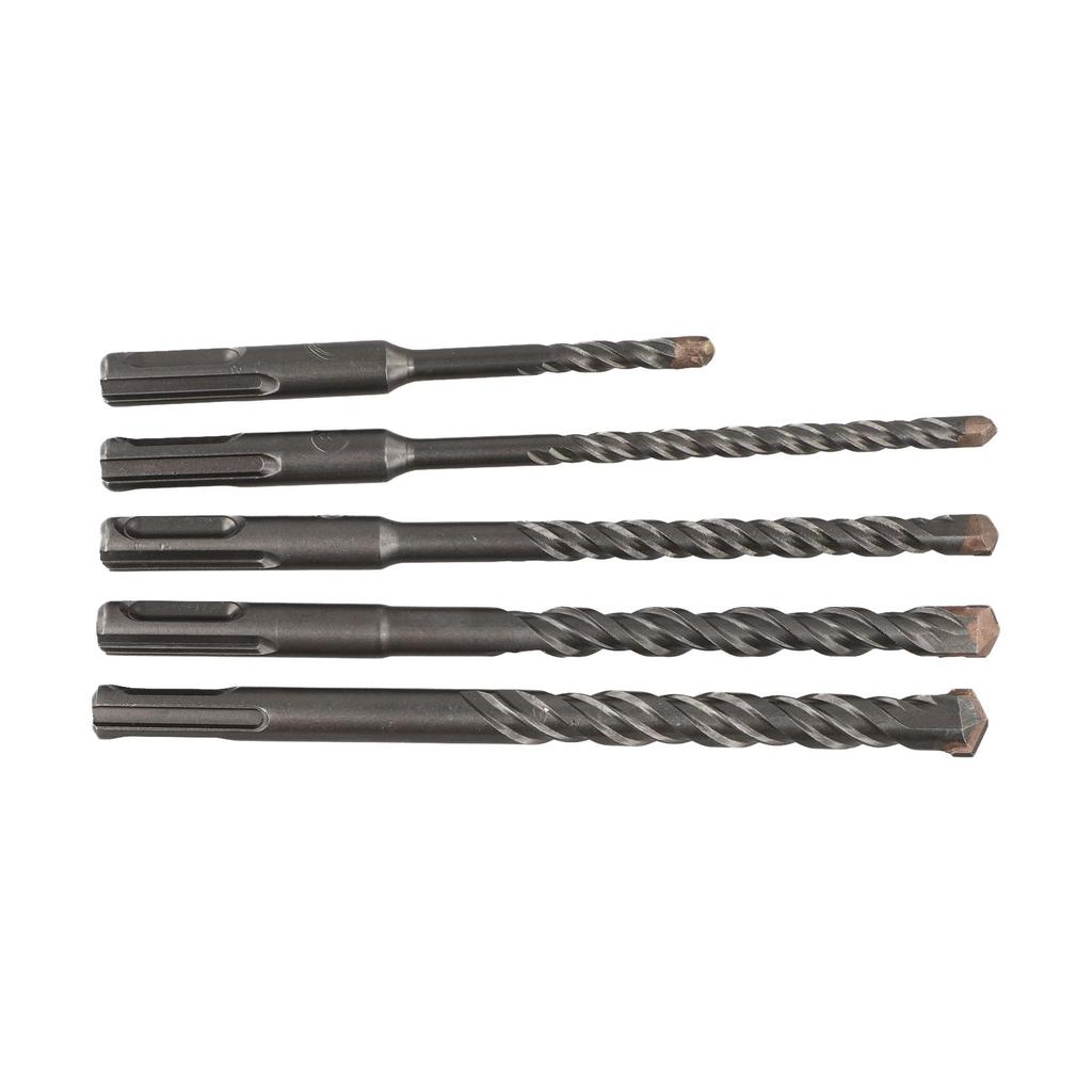 Double Auger Hammer Drill Bits for Precision Cutting 5pcs Carbide Steel Set for Electric Drills and Drilling Machines