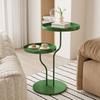Double-layer Side Table Living Room Sofa Side Iron Small Coffee Table Bedside Storage Rack Balcony Round Corner Tables