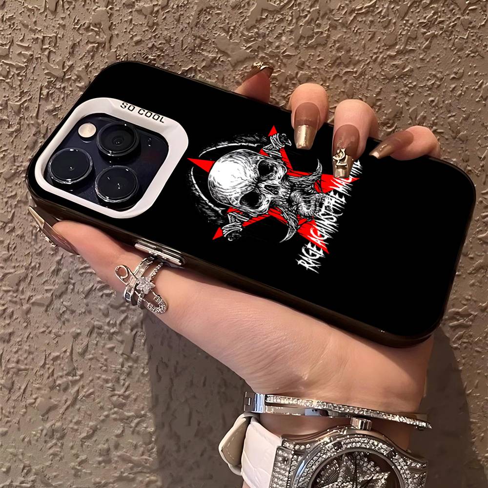 R-Rage A-Against T-The M-Machine Band Phone Case Color Silver Shell For IPhone 17 16 15 14 13 12 11 Pro Max Plus