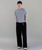 NODU Shoulder Button Raglan Crop Half Knit [Gray]