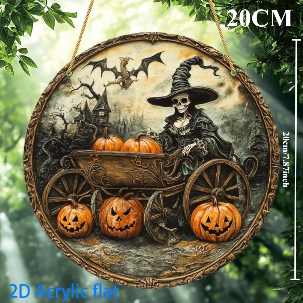 20CM carnival Halloween flat 2D pendant decoration series of pumpkin lanterns,ghosts,skulls,witches, for courtyard,window,garden decoration pendants