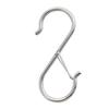 12 Pcs Bathroom Hooks Lock Clip Windproof Anti-slip Hanging Safety Buckle Heavy Duty S Hooks Hanging Plants Closet Hooks Clothes Kitchen Utensil Pots