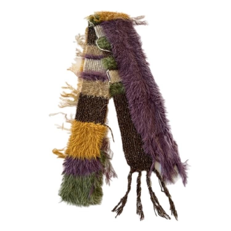 Женский узкий шарф, тонкий чокер, вязаный пояс, длинный галстук-шарф, обертка для ручки сумки