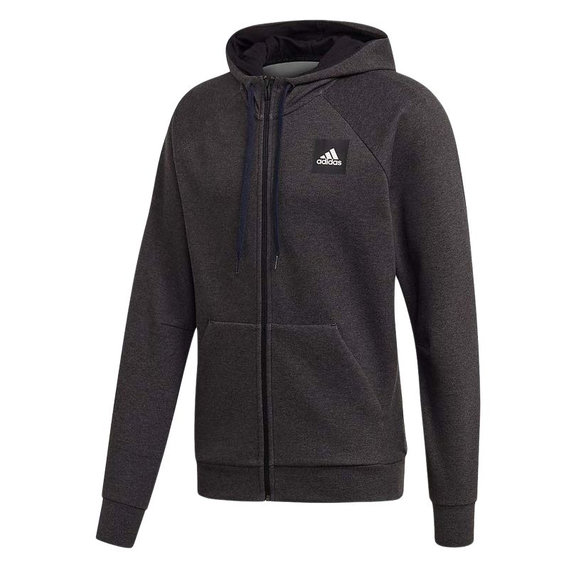 

Adidas Comfortable Knitted Hooded Zip Jacket Men Jackets Black FL3999 L-(180/100A)