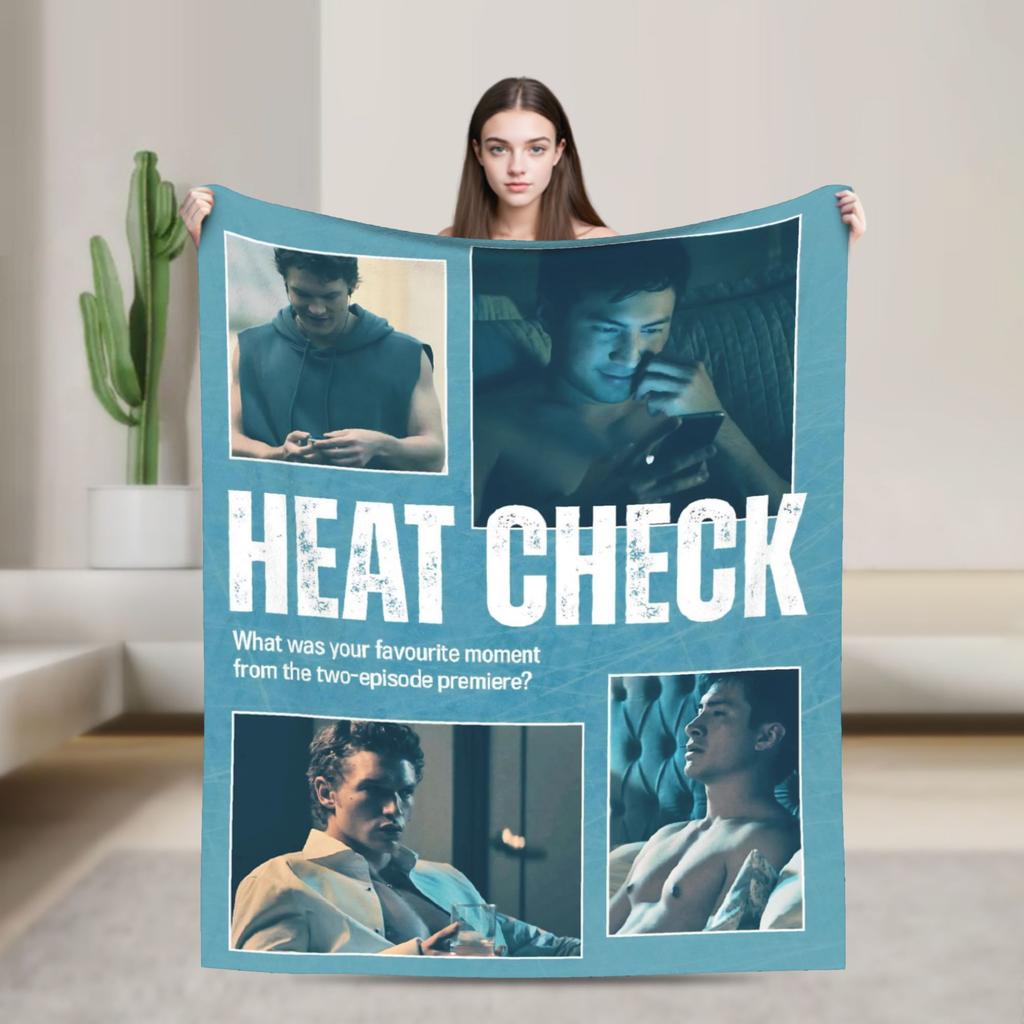 Heated Rivalry Knitted Blankets Cute Hollanov Flannel Throw Blankets Summer Air Conditioning Decoration Soft Warm Bedspreads
