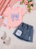 Set di gonne casual in denim alla moda per bambine