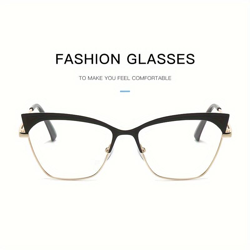 Blue Light Blocking Glasses Photochromic Anti Blue Light For Cat Eye Frames Unisex Fashion Half Frame Sunglasses For Men Women