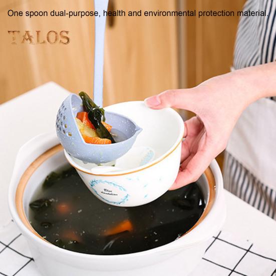 Strainer Spoon Eco-friendly Easy To Clean Two-in-one Delicate Multifunctional Soup Spoon with Hanging Hole for Hotel