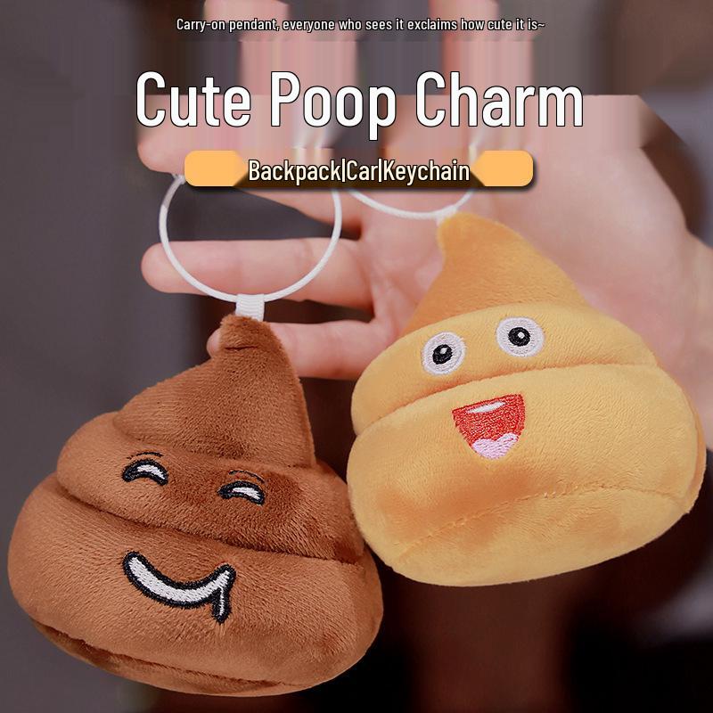 Creative Cute Poop Plush Keychain - Small Pendant Toy Doll and Photo Prop for Men