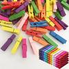 50PCS Colored Wooden Clothespins,Clothes Pins for Clip Pictures Photos Decorative,Small Colorful Wood Decoration Closepins Clips