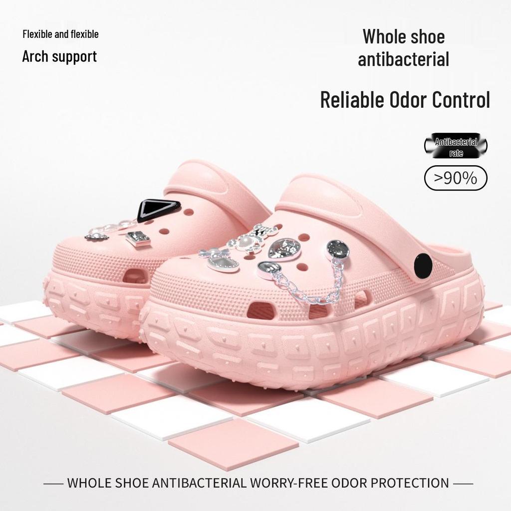 Women's Platform Clog Sandals: Non-Slip, Breathable, Wear-Resistant for Home & Beach