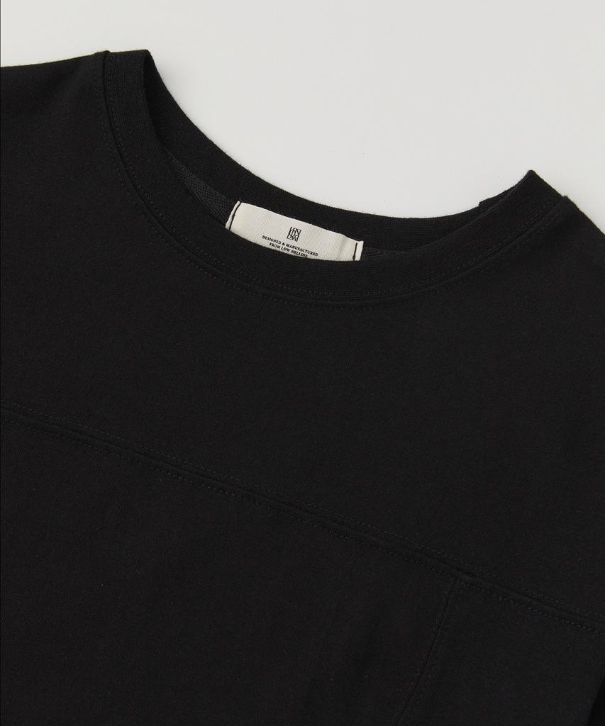Lounellain Low Incision Cotton T-Shirt_Black