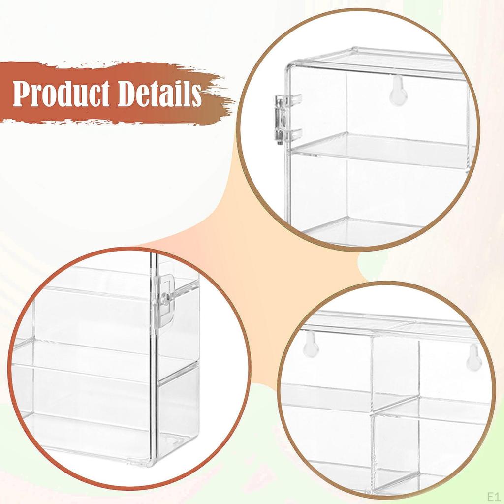 1/64 Maßstab Spielzeugauto Vitrine Box 8 Fächer Wandmontage/Tischplatte Staubschutz Transparent