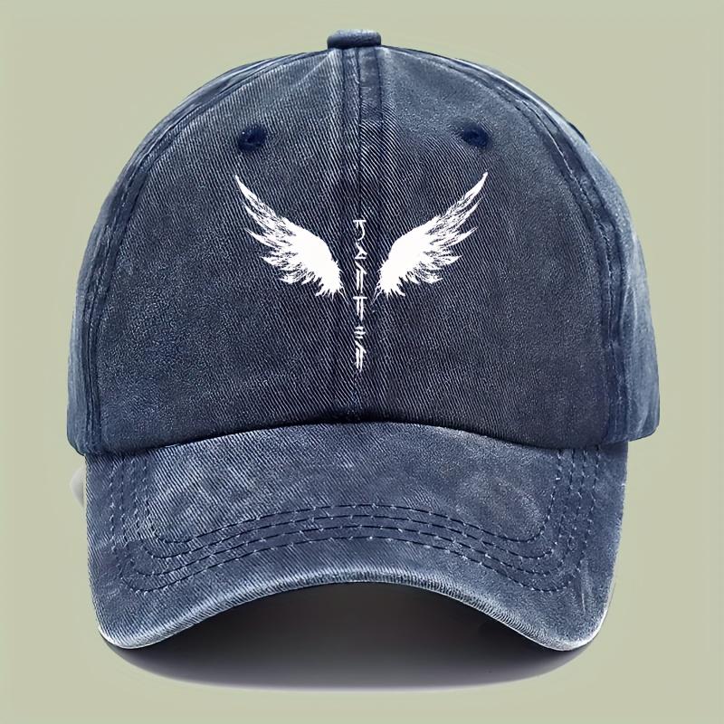 Vintage Washed Baseball Cap with Print Retro Dad Hat Style for MenAppropriate for Any Season