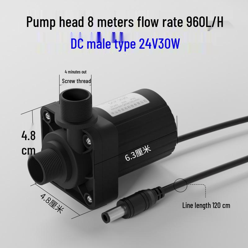 Bomba de Chuveiro Móvel Sem Escovas de Alta Temperatura 12V/24V CC & Booster Submersível para Aquecedor Solar de Água