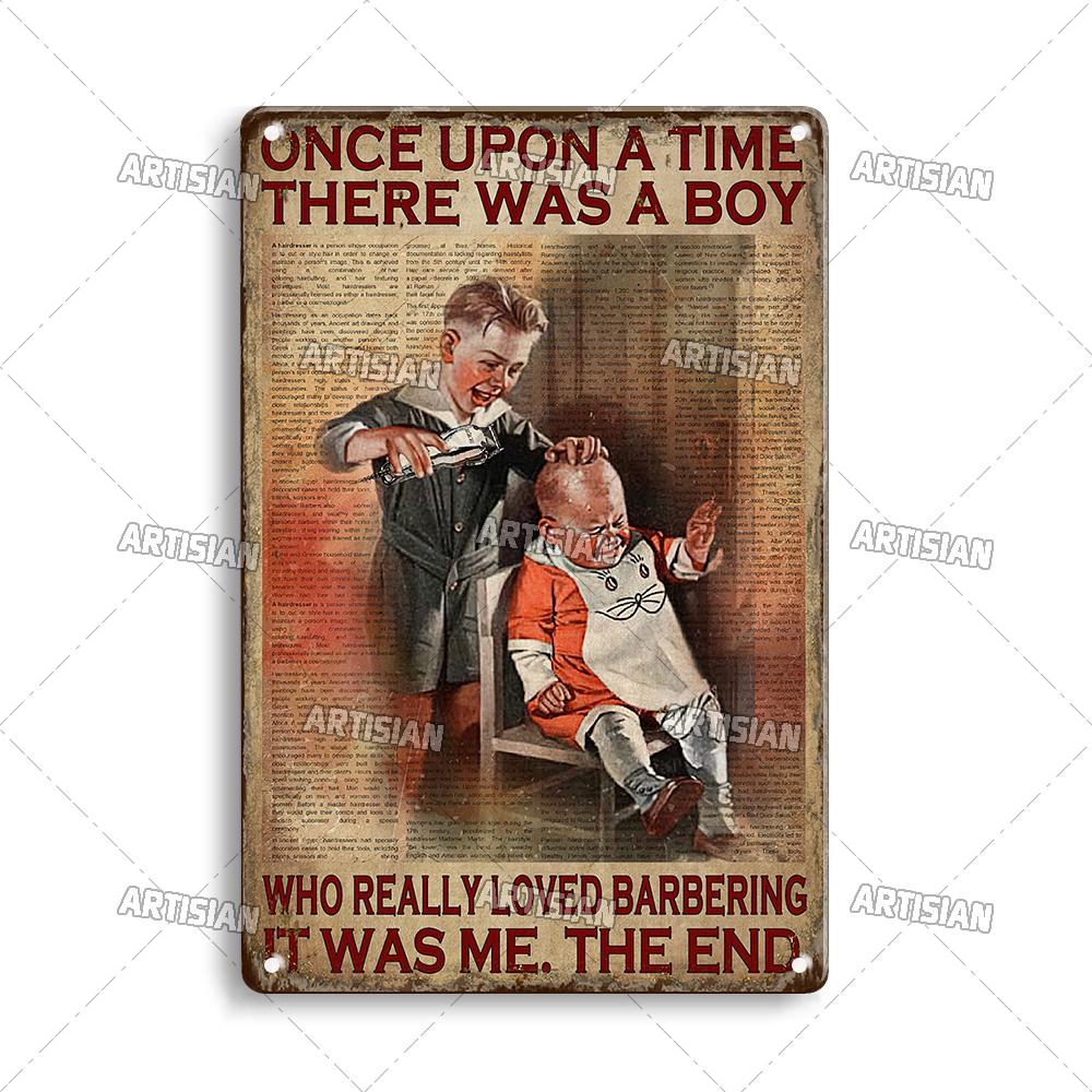 Artisian Job Work Metal Plaque Shoemaker Tin Sign Barista Hairstylist Luthier Painter Chef Decorative PlateWall Decor Garage Bar
